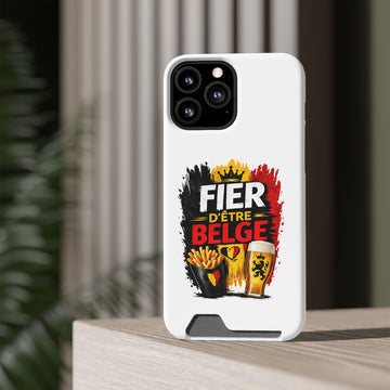 Coque Fier d'être Belge avec porte-cartes 🇧🇪