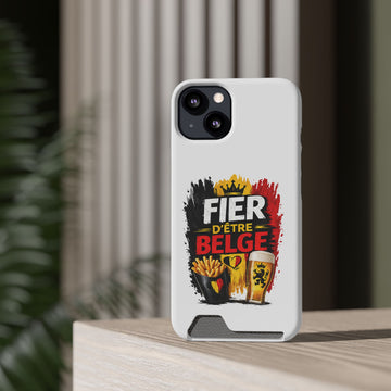 Coque Fier d'être Belge avec porte-cartes 🇧🇪