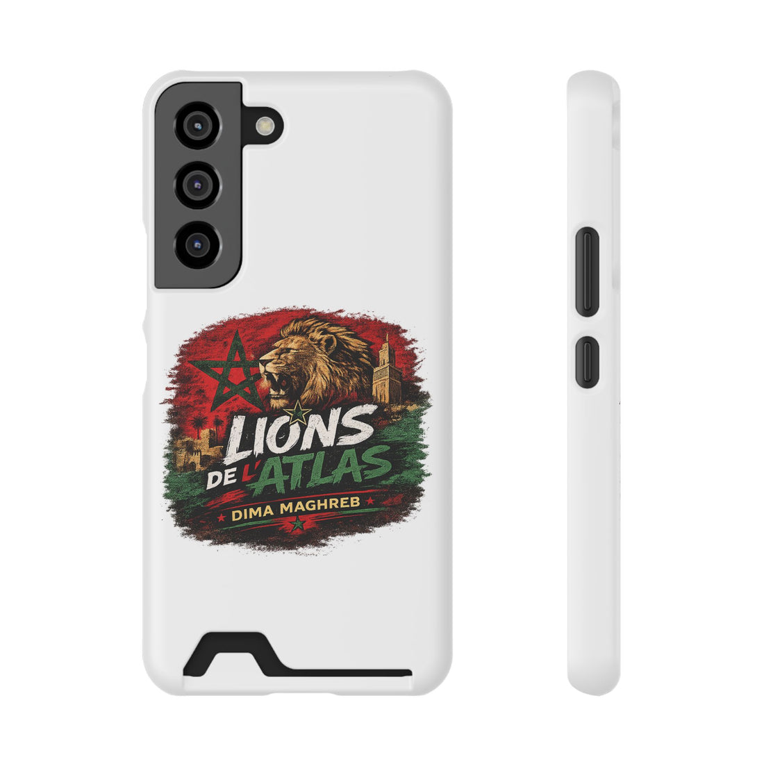 Coque Lions de l'Atlas avec porte-cartes 🇲🇦