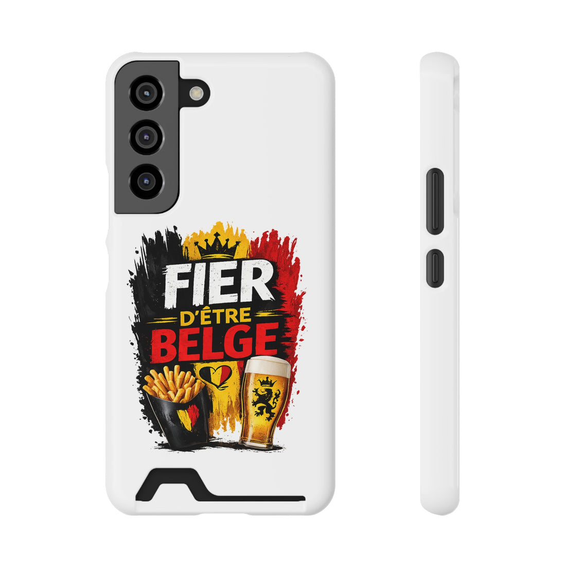 Coque Fier d'être Belge avec porte-cartes 🇧🇪